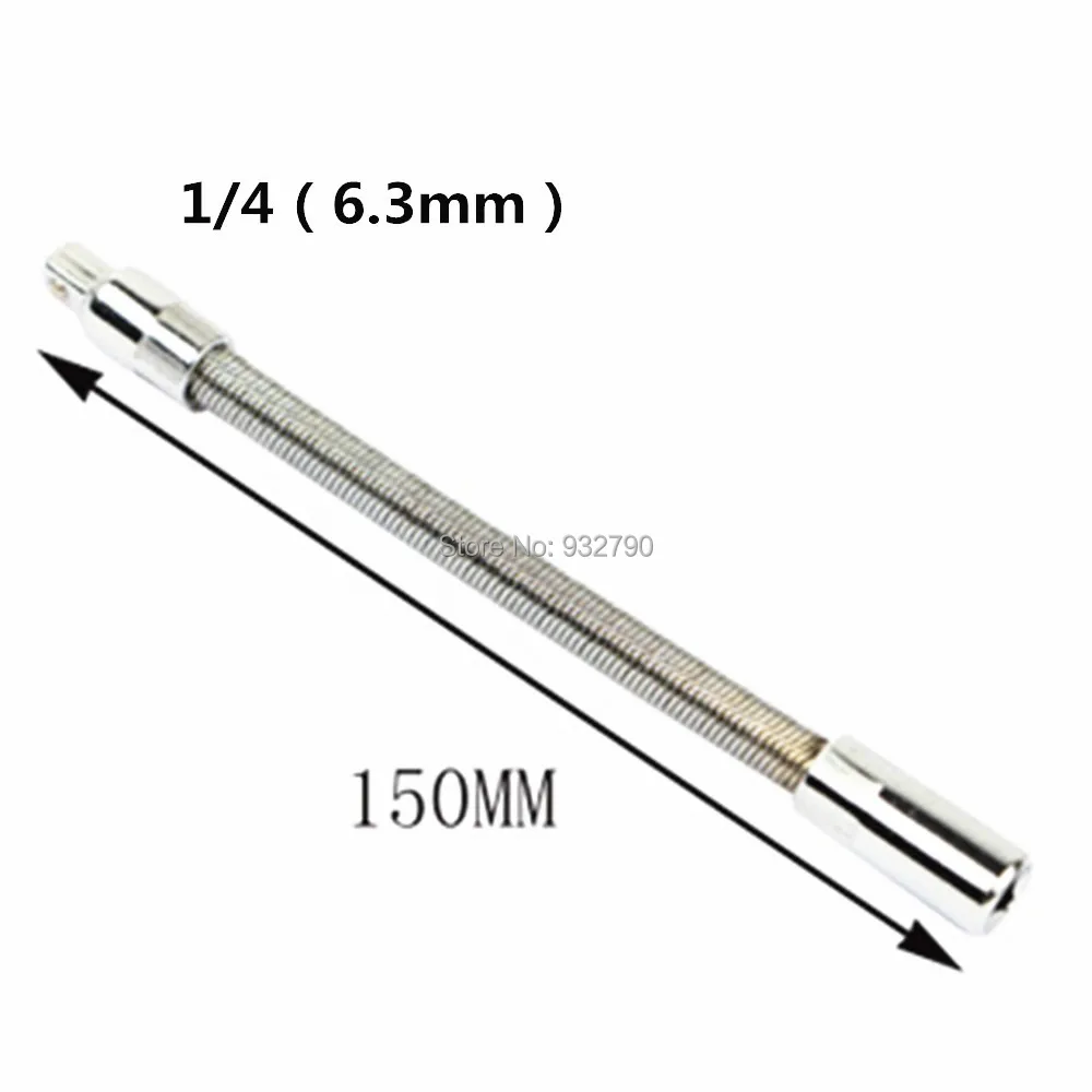 

Flexible Bar Socket Extension Flex Ratchet Auto Tools 1/4" 6.3mm Socket Ratchet Bar Spring Length 150mm For Ratcher Spanner New