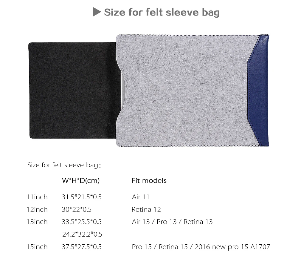 Для Macbook Air 13 Sleeve Pro Cover новая войлочная кожаная мозаика для 15 A1706 A1707 A1708 A1466|Сумки и