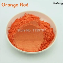 Оранжевый красный цвет слюды эффект пигмента, полировка для ногтей, самодельные тени для век Макияж порошок, пудра с жемчужным блеском для Автомобильное покрытие