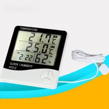 Nouveau numérique LCD thermomètre hygromètre électronique température humidité mètre Station météo intérieur extérieur testeur réveil(China)