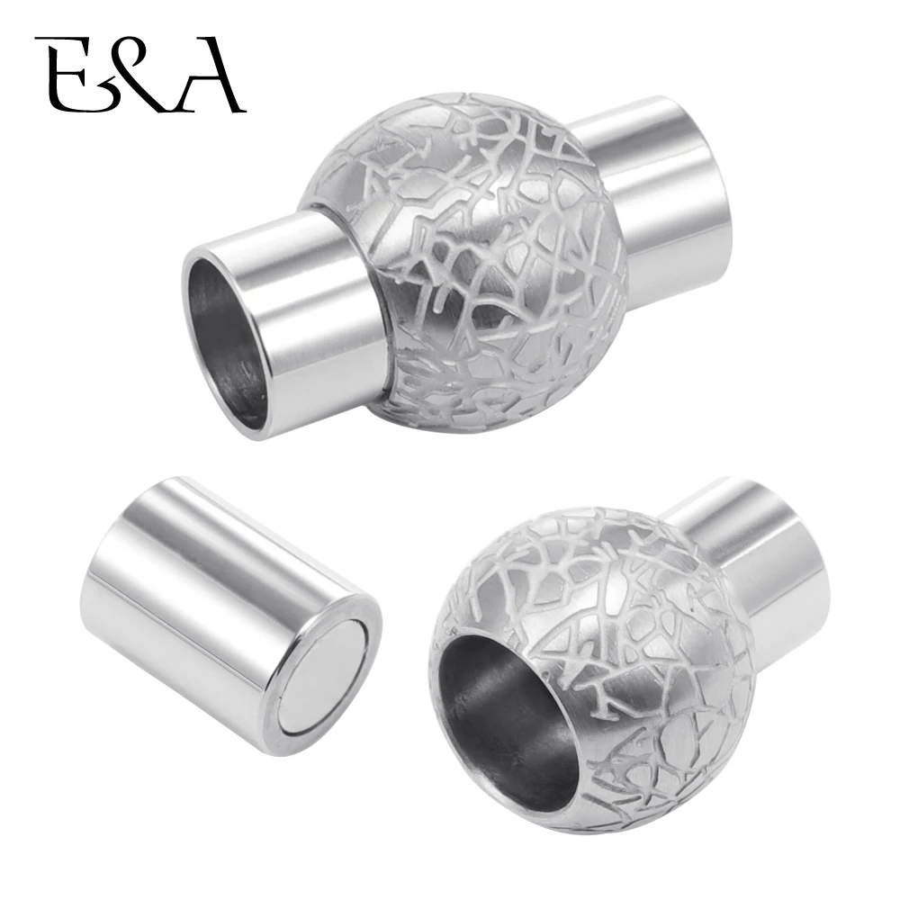 

Stainless Steel Magnetic Clasp Hole 6mm Leather Cord Clasps Magnet Buckle DIY Bracelet Closure Supplies Jewelry Making Component