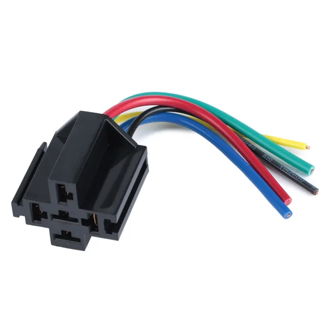 5 Pcs Car Relay Socket 12v 30a 40a 5 Prong 5 Wire Relay