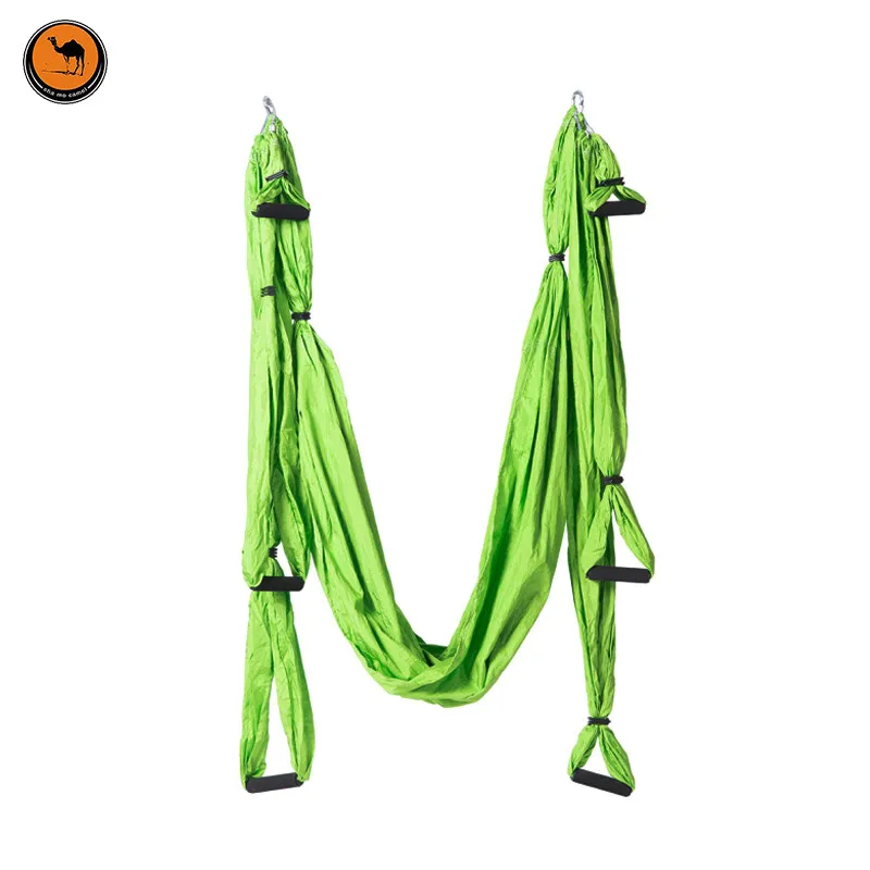 

New Arrivals Portable High Strength Cotton Hammock Green Fitness Leisure Yoga & Camping Dual Use Parachute Hammock 250*150cm