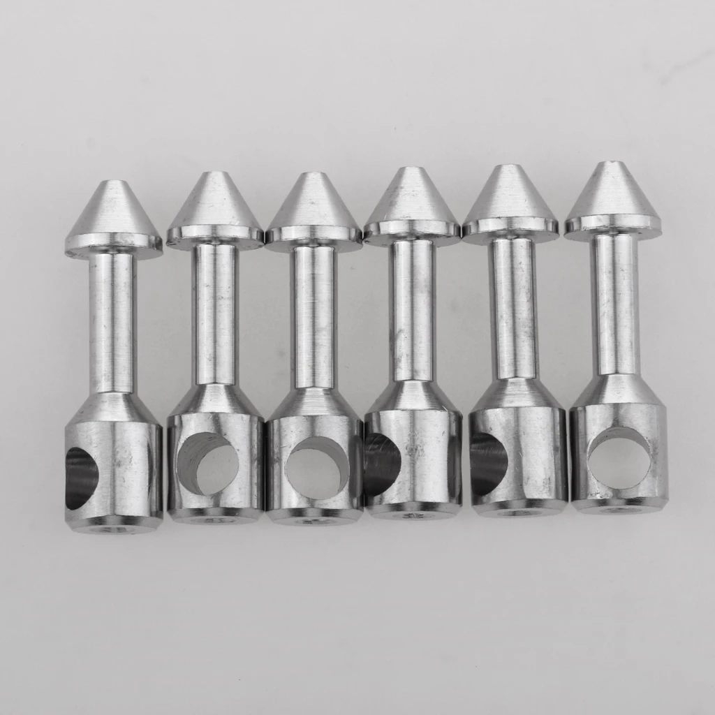 6 Pieces Stainless Steel Underwater Fishing Tool Bands Inserts Connectors 30mm Length