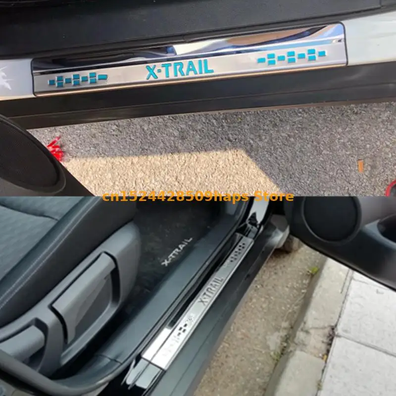 

For Nissan X-Trail X Trail XTrail T32 T31 2008-2017 2018 2019 Stainless Door Sills Kick Plates Protector Car Styling Accessories