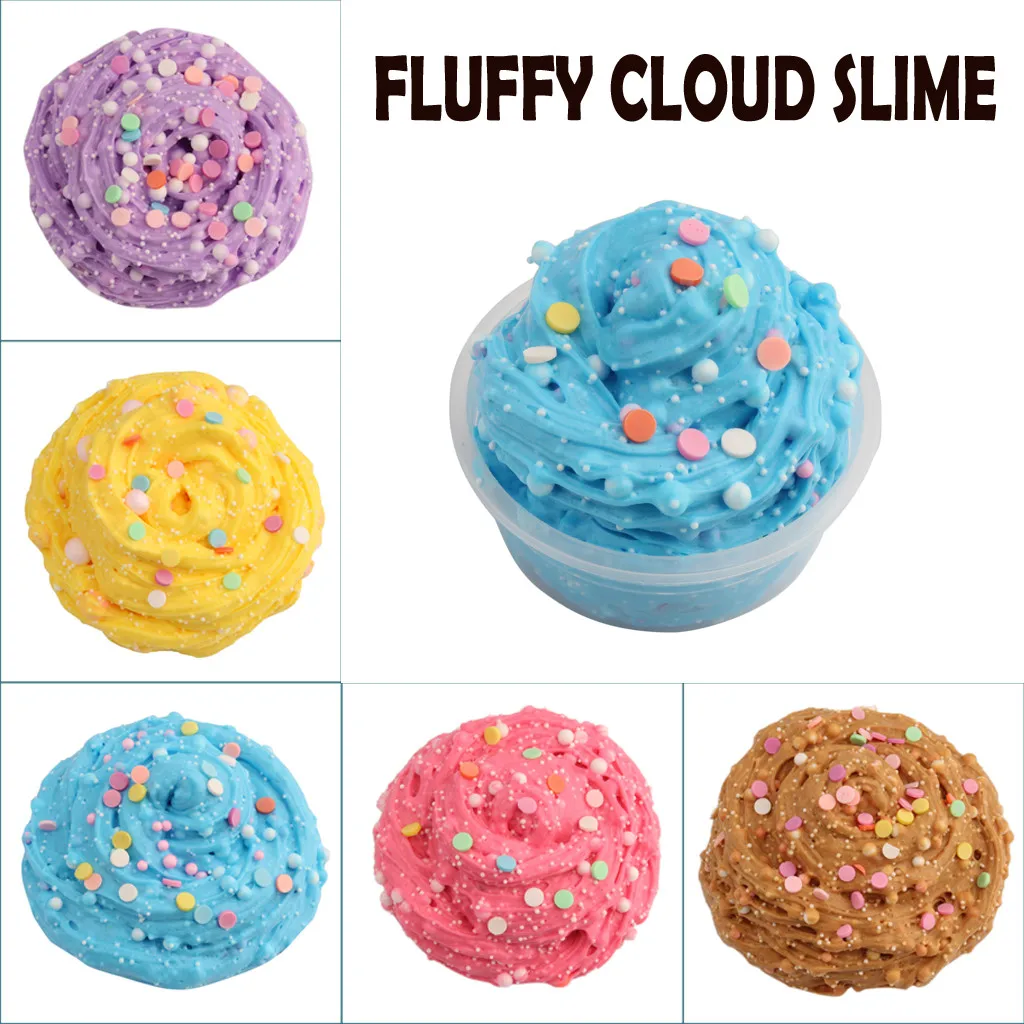 

Fluffy Clay Slime DIY Crystal Cloud Mud Mixing Foaming Mud Cotton Candy Antistress Slime kids Toy Imagination Creativity C523
