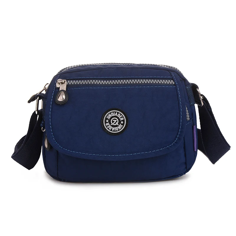 JINQIAOER водонепроницаемые нейлоновые женские сумки-мессенджеры маленькая сумочка на плечо женские сумки через плечо сумки высокого качества Bolsa Tote - Цвет: Dark blue