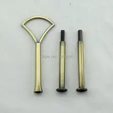 День Рождения вечерние украшения 3 яруса цвет бронза торт вентилятор стоять Мини(100 компл