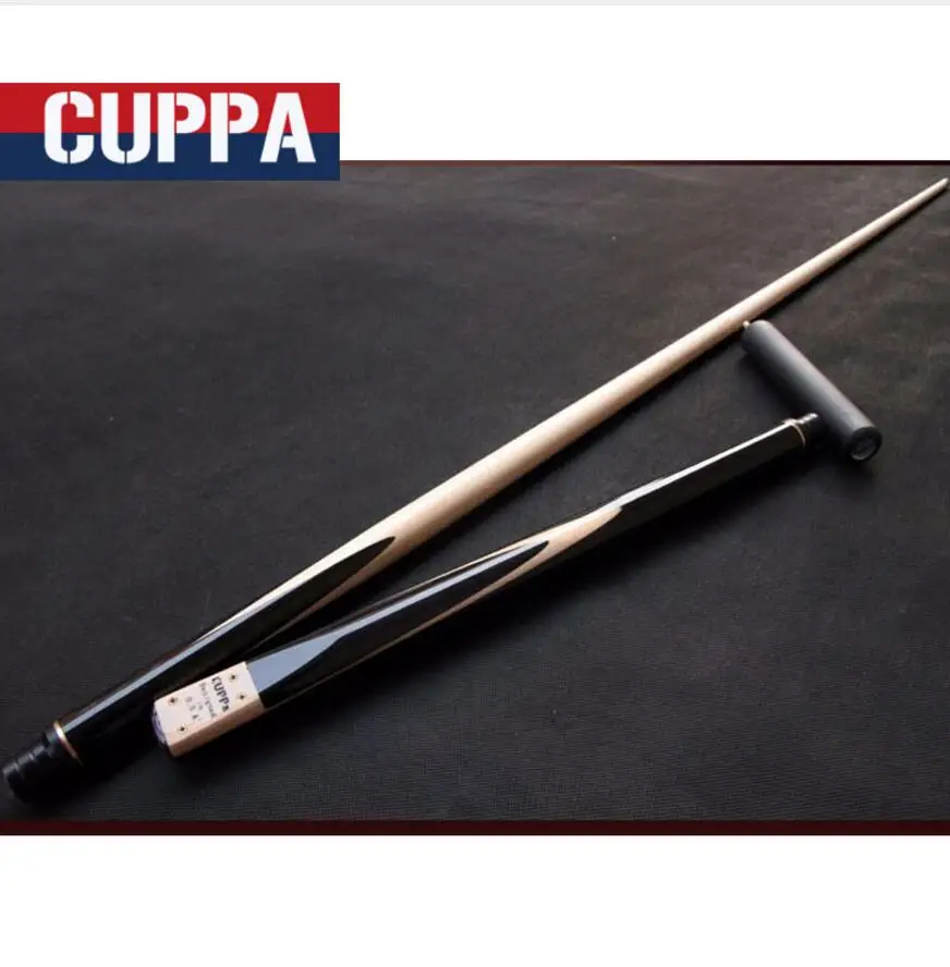 Cuppa 3/4 палочки для снукера 9,8 мм наконечники с удлинителем эбеновая деревянная ручка Китай анти трещин лак ремесло бильярдный набор Китай