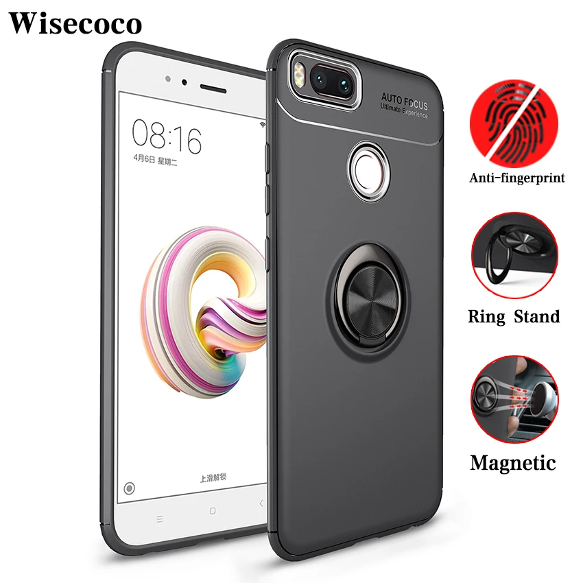 

Casing for Xiaomi Mi A1 5x Case Car Holder Stand Magnetic Bracket Finger Ring TPU Case Back Cover for Xaomi Xiomi MiA1 Mi5X 5.5