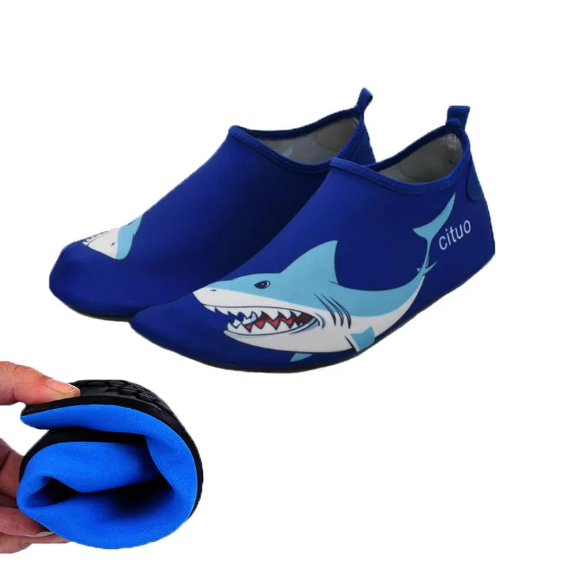 

Big Fish Print Quick-Dry Water Shoes Lightweight Anti-slip Swimming Aqua Socks Mutifunctional Barefoot For Beach Pool Surf Yoga