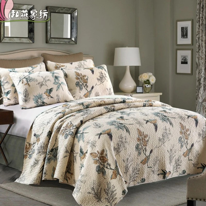 Cotton quilted bed covers summer bedding washable 1pcs summer quilt