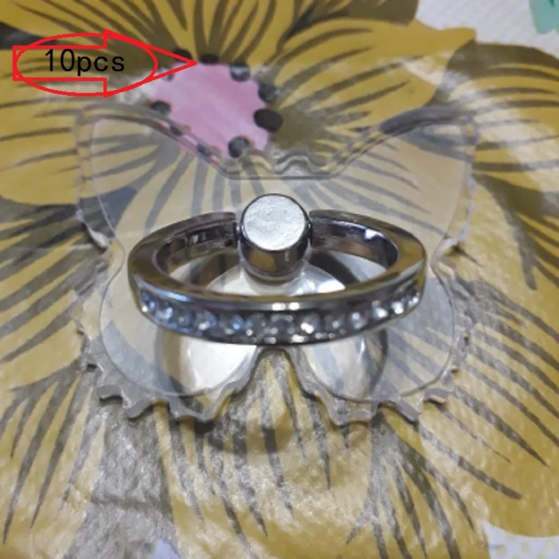

Clear Finger ring Mobile Phone Smartphone Stand Holder transparent butterfly Ring Phone Holders 360 Degree 10 Pcs