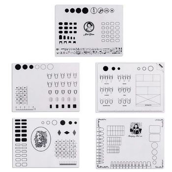 

Silicone Nail Art Coloring Print Soft Mat Stamping Plate Transfer Mat Sheet Manicure Table Hand Rests Work Space Translucent