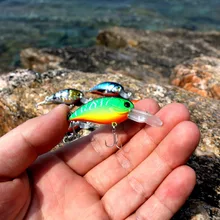 wobblers Super Quality 8 Colors 50mm Hard Bait Minnow Crank Popper Stik Fishing lures Bass Fresh Salt water 14# VMC hooks