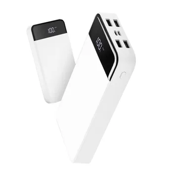 

4 USB Ports Power Bank 20000mAh External Battery Pack Micro USB Type C Input PowerBank for iPhone Android 8x18650 Batteries