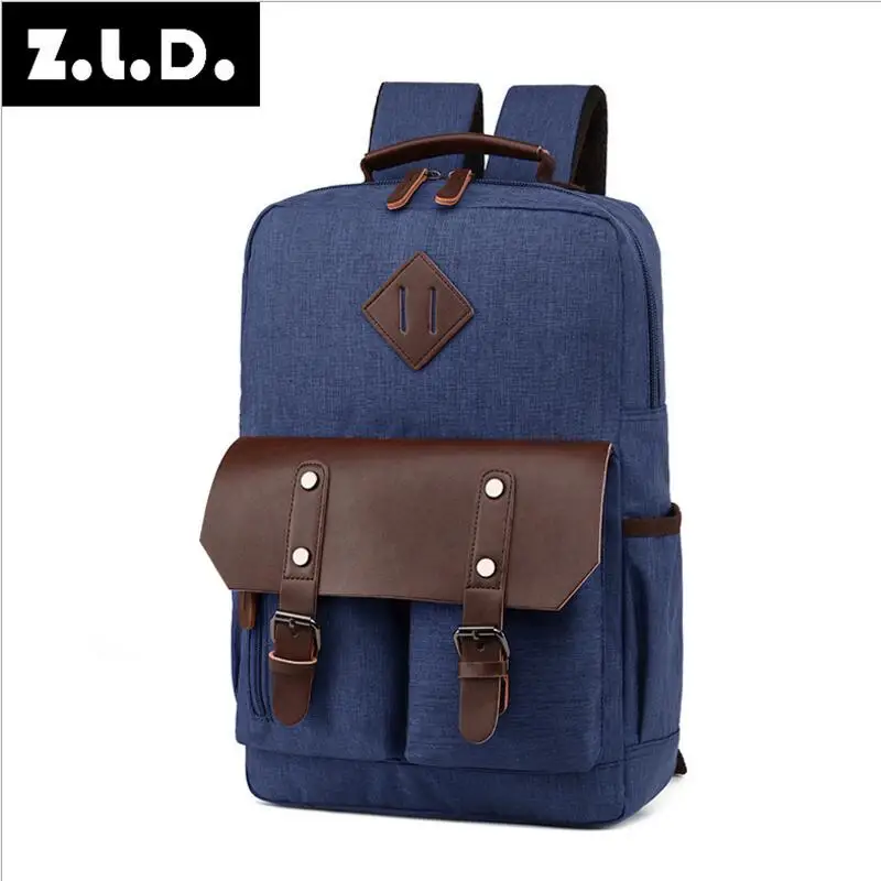 Z.L.D. Tarpaulin Backpack Youth Student Bag Men And Women Fashion