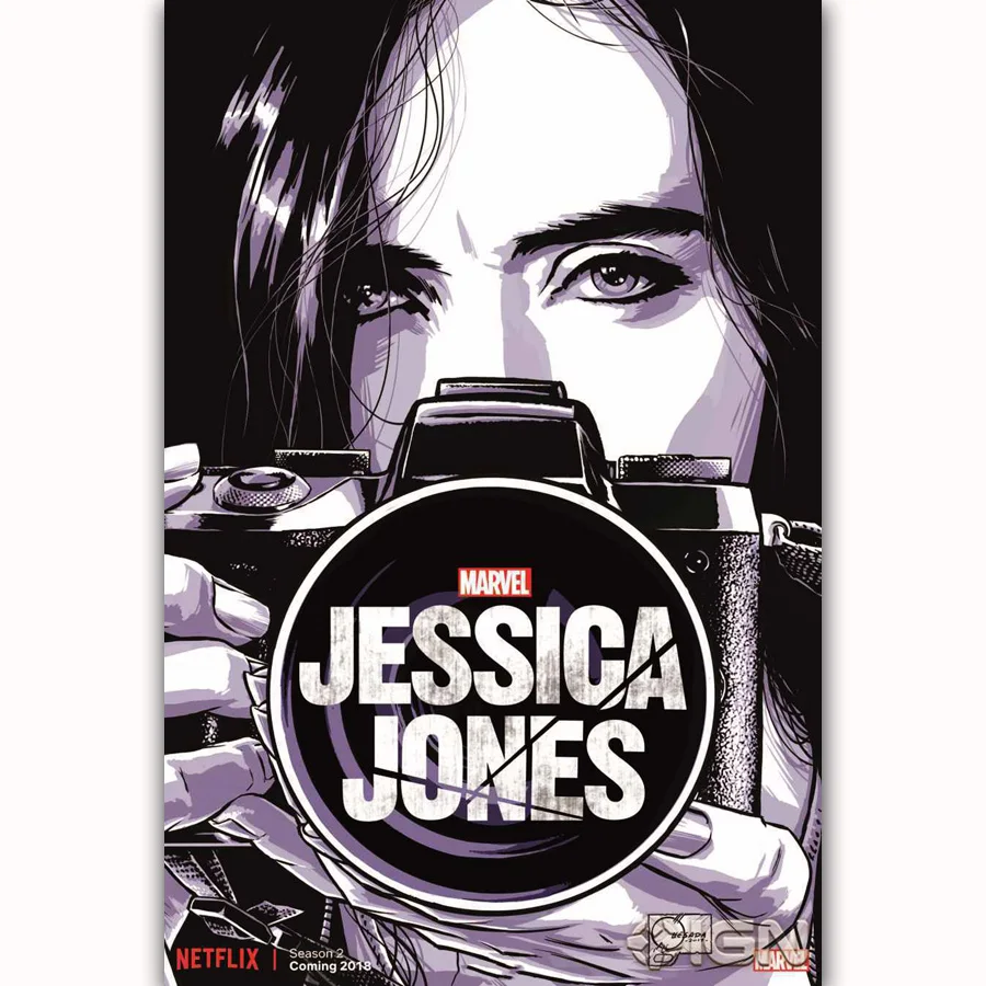 

MQ2944 Hot Jessica Jones 2017 Exclusive Marvel DC TV Series Hot Art Poster Top Silk Canvas Home Decor Picture Wall Printings