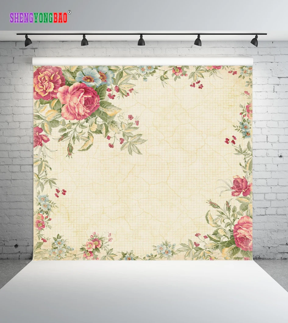 

SHENGYONGBAO 10x10ft Art Cloth Custom Photography Backdrops Prop Vintage Photography Background NTWV-5018