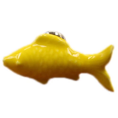

6 PCS Fish-shaped Ceramic Door Knob For Cupboard/Cabinet/Bathroom/Drawer Great Furniture Ornaments For Nursery/Baby Room yellow