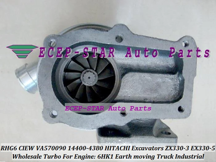 TURBO RHG6 CIEW VA570090 14400-4380 Turbocharger For HITACHI ISUZU Excavators Earth moving Truck Industrial EX330-5 6HK1 (1)