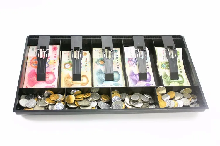Money Counter case Hard case For Store Classify store Cashier Drawer box 40.4x24.5cm cash drawer tray 5 Compartments