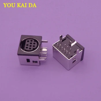 

2-50pcs/lot MD Housing Female DIN 9 Mini Pin S-video Adapter Socket Mini DIN Port Connector