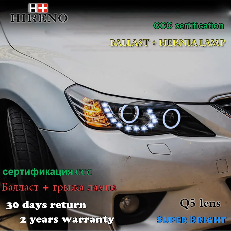 Hireno Headlamp for 2010 2013 Toyota REIZ MARK X Headlight Assembly LED
