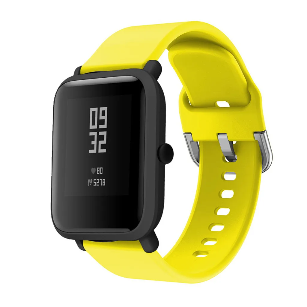 Ремешки для наручных часов Силиконовые сменные мужские Т-образные ремешки для Xiaomi Huami Amazfit Bip Молодежные часы модные спортивные мужские Ремешки для наручных часов