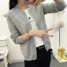 2016 Spring Autumn 9 color Wool Sweater V neck Can not buckle font b cardigan b