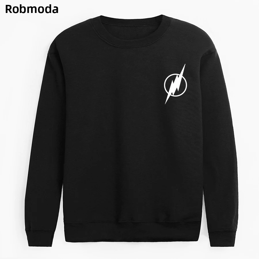 

The Big Bang Theory Sweatshirt Men The Flash Hoodie Gray Crewneck Sweatshirts New Arrival Autumn Fleece Warm Streetwea lightning