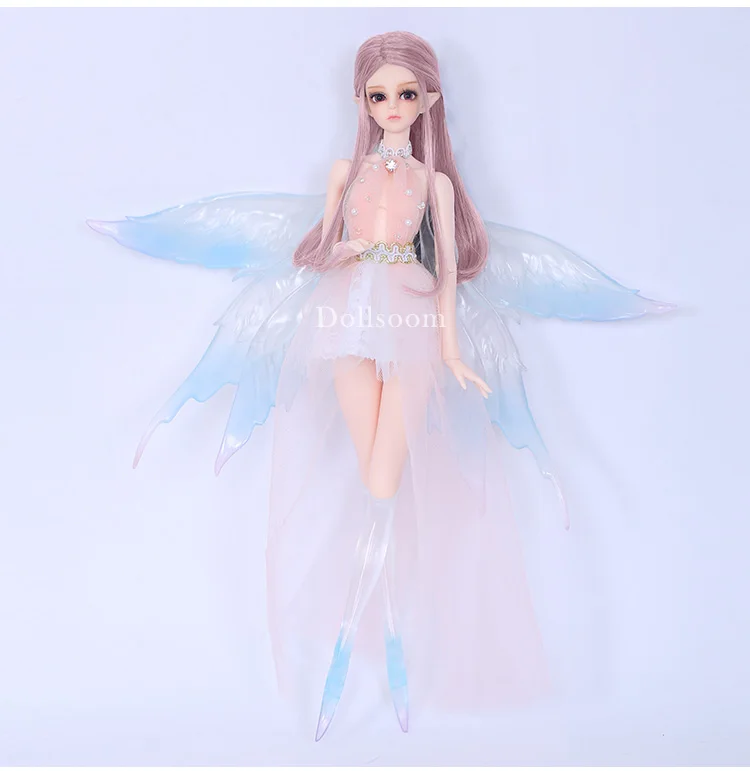 Dollsoom Asis BJD Dolls 1/6 Pretty Slim Fairies Wings Option Toy For Girls Best Unique Birthday Gift Moonlight Sprite Mini Gem