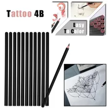 Новое поступление 12 шт. 4B профессиональная древесина татуировки Рукопись карандашный рисунок живопись набор карандаш для татуировки инструмент высокого качества
