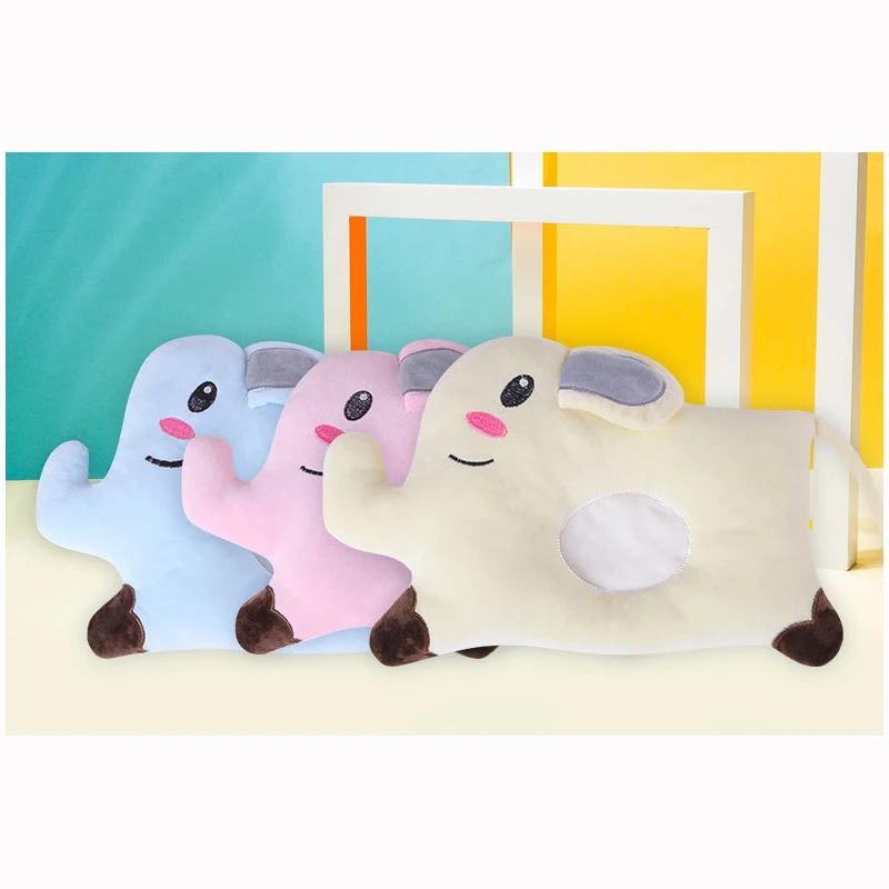 Горячая Распродажа Подушка для новорожденного с плоской головкой для сна, подушка для поддержки слона, стильная желтая, розовая, синяя подушка для девочек и мальчиков
