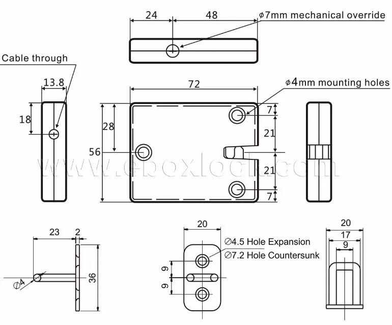 Dimension MA1215 with U hook eboxlock