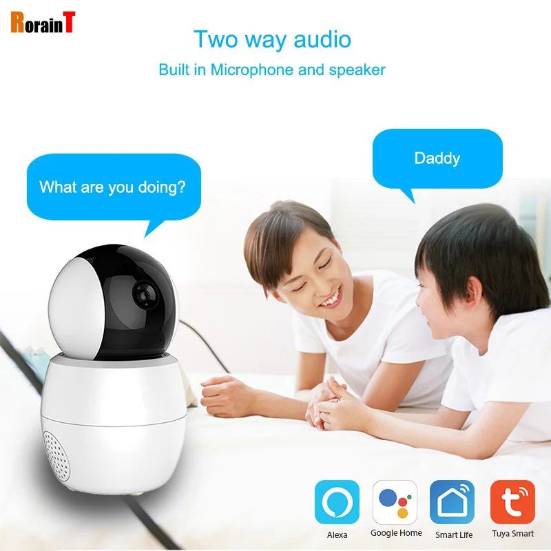 RorainT Smart HD 1080P CCTV Phone Security Monitoring Network Head Home wifi IP Camera Two-way Audio Monitor