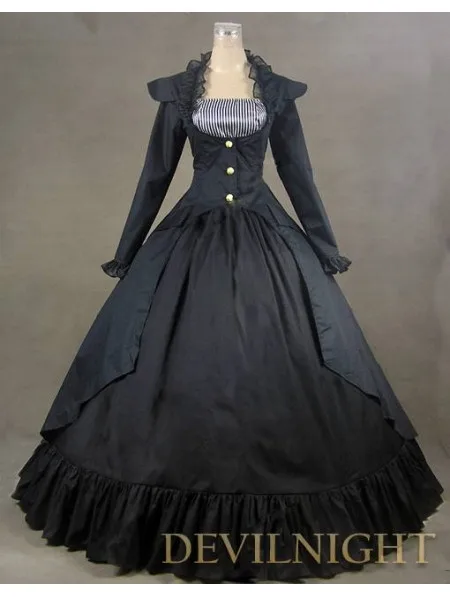 Черные винтажные, с длинными рукавами готический, викторианской эпохи платье антикварная вещь, викторианский туалетный кармашек