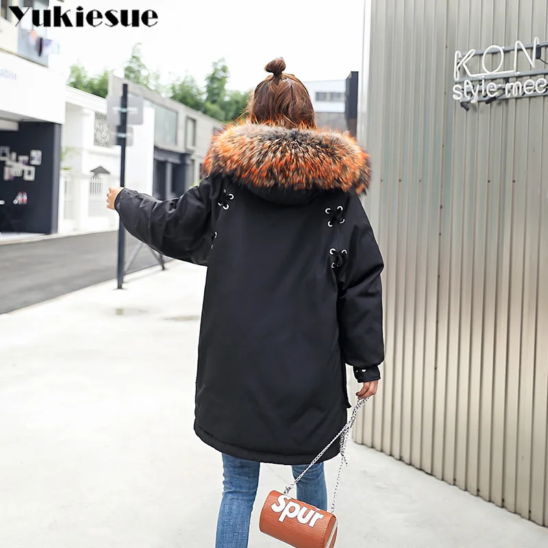 Parkas De Femmes Hiver Plus 2018 Long Femelle Black Green Fourrure Coton À Col Manteau Veste Capuchon Épais Mince Chaud Grand La Taille army Rembourré Parka EcRqROxp