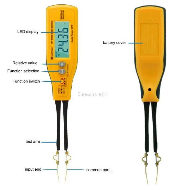 Auto range digital multimeters hp-990b SMD Multimeter Diode Capacitance Resistance Tweezers Meter tool Auto Range tester tools