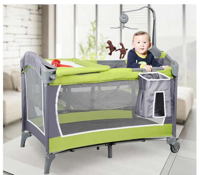 Function Portable Folding Crib Playpen Baby Bed Continental Bed