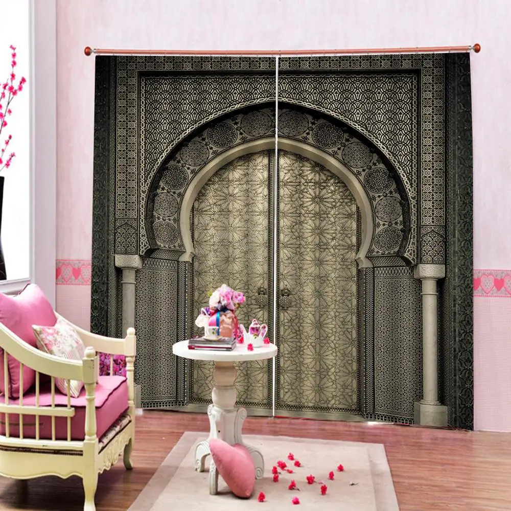 

modern curtains customize home 3D curtains living room bedroom European style door high quality curtain