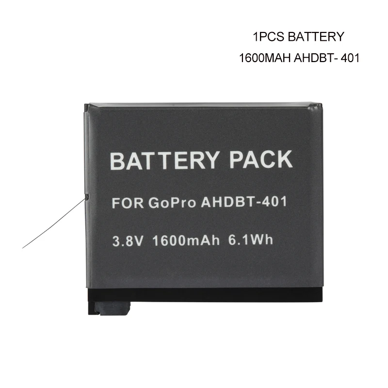AHDBT 401 батареи/AHDBT-401 зарядное устройство для Gopro HERO 4 HERO4 аксессуары для спортивной камеры Gopro Hero4 - Цвет: 1pcs Battery