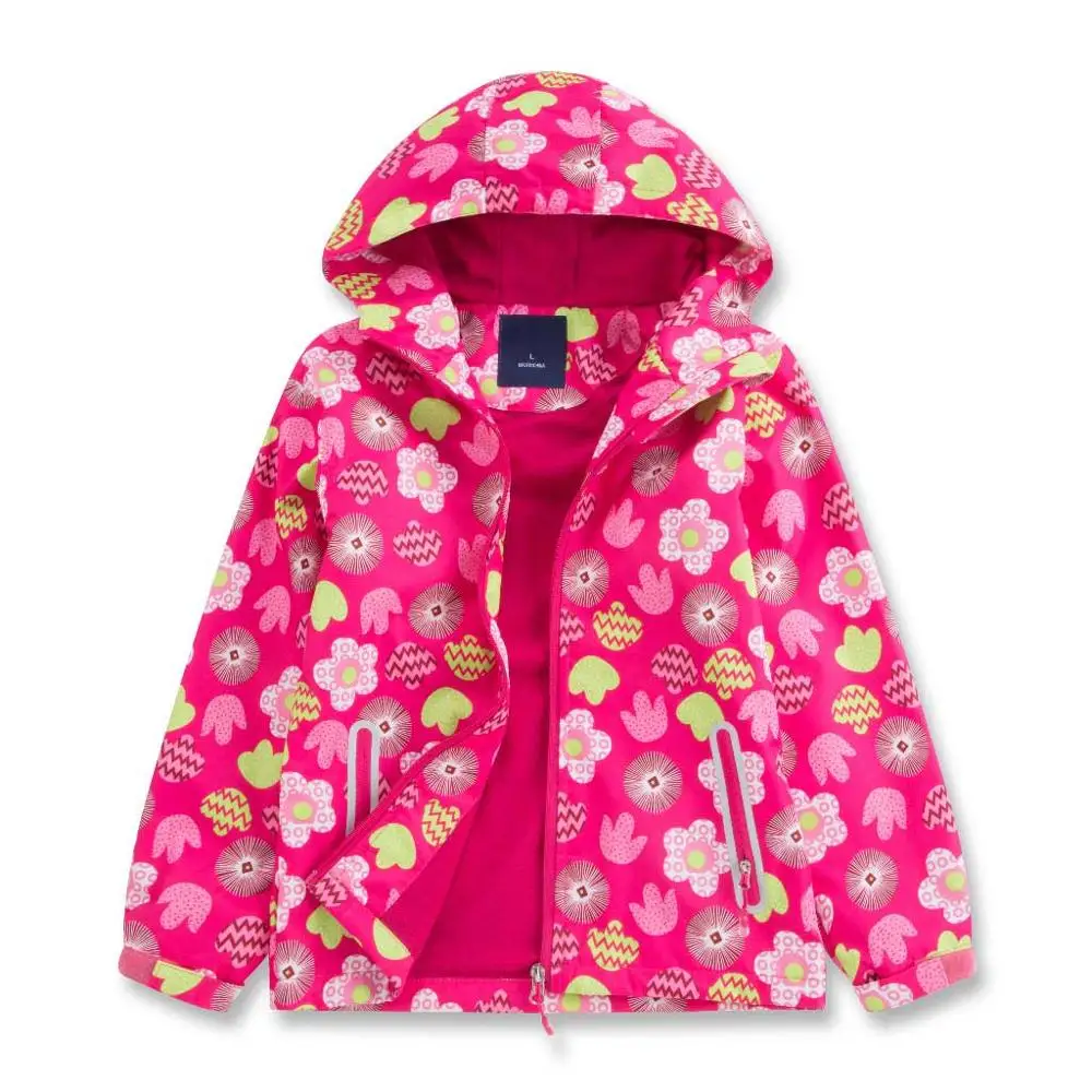 Обувь для девочек пальто на весну-осень для 3-12Years детский флисовый Кардиган Куртка с капюшоном Яркая Печать подростков школьная Униформа Тренчи для женщин одежда - Цвет: 4015