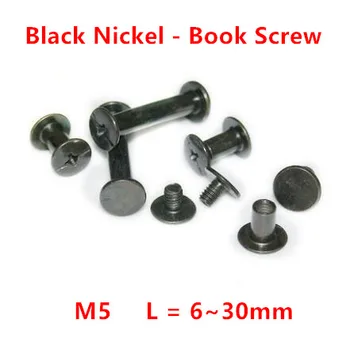 

M5 Book Screw M5*6/8/10/12/15/20/25/30mm Chicago Screw Account Picture Book Butt Screws Snap Rivets Blinding Nails