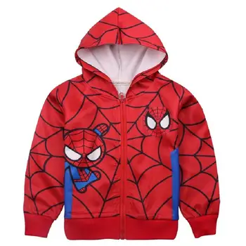 

2019 New Spring Autumn Fashion Boys Spider man Coat For Children Jacket Spiderman Outerwear Kids hoodies