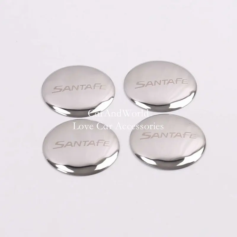 

Stainless Steel For 2019 Hyundai Santafe Car Hub cover Tire wheel Decoration Cover Trims Car-Styling Accessories