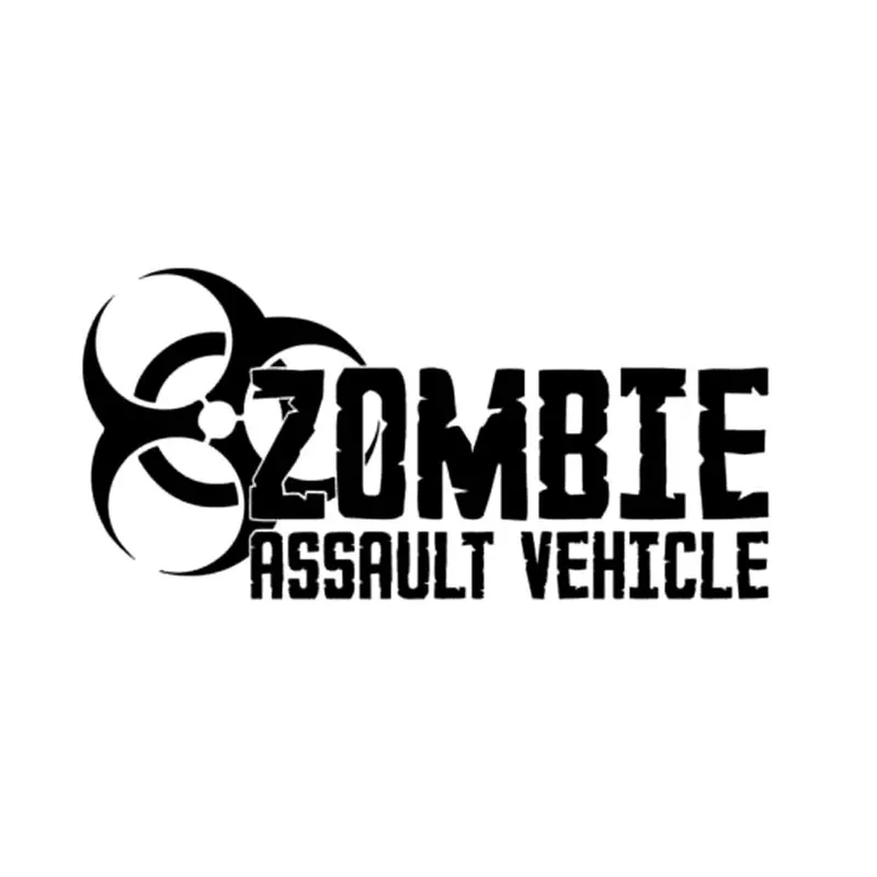 

20.3CM*10CM Zombie Assault Vehicle Bio Hazard Vinyl Car Styling Accessories Stickers And Decals Black/Sliver C8-1341