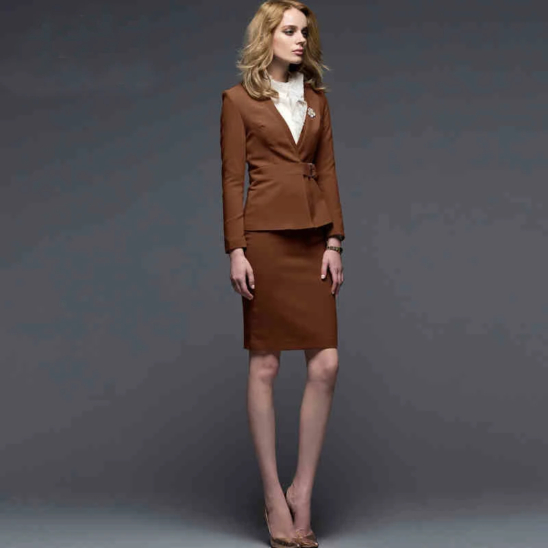 2015 France Style Autumn and Winter Work Wear Women's Skirt Suit Set