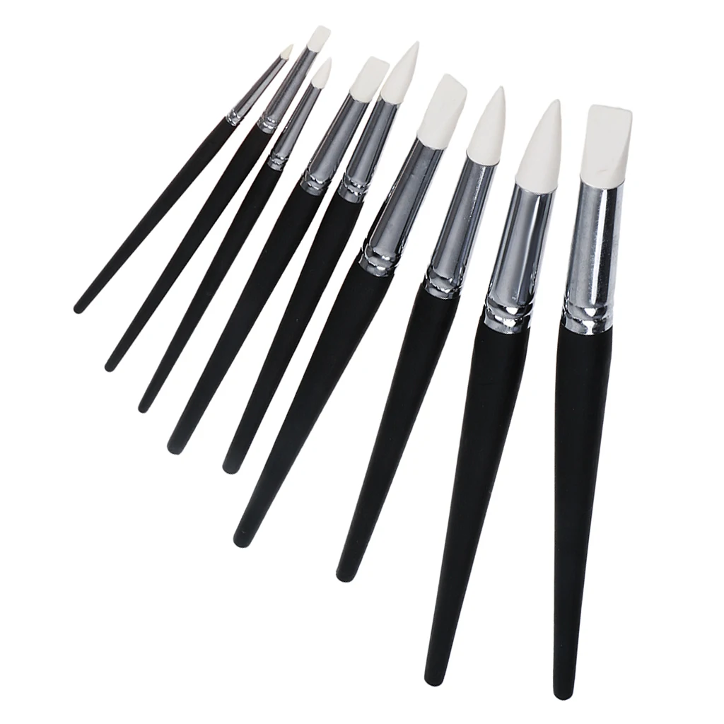 

9x Silicone Color Shapers Clay Cake Sculpting Tools Pottery Painting Molding