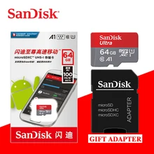 Двойной Флеш-накопитель SanDisk micro sd 128 Гб 64 ГБ 32 ГБ оперативной памяти, 16 Гб встроенной памяти, 98 МБ/с. TF usb флэш-карта памяти, мicro sd 8 ГБ/48 МБ/с. class10 продукт